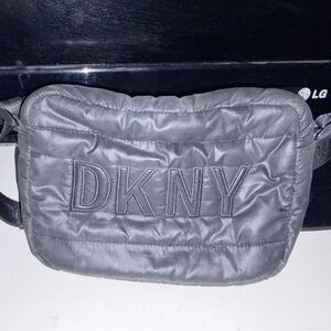 DKNY Quilted Black Belt Bag